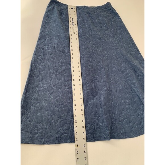 Nine & Co. Blue Floral Midi Skirt - Picture 8 of 9